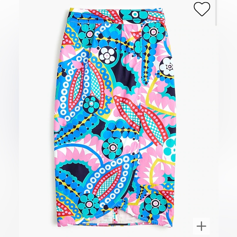 JCrew Tie-back tulip skirt in Ratti® kaleidoscope floral